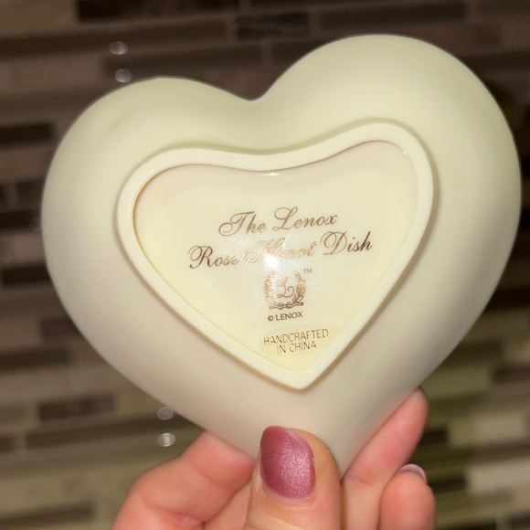 Lenox Porcelain Rose Heart Dish NWOT - Picture 3 of 8